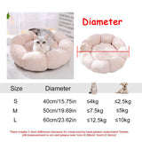 Round Plush Pet House Bed
