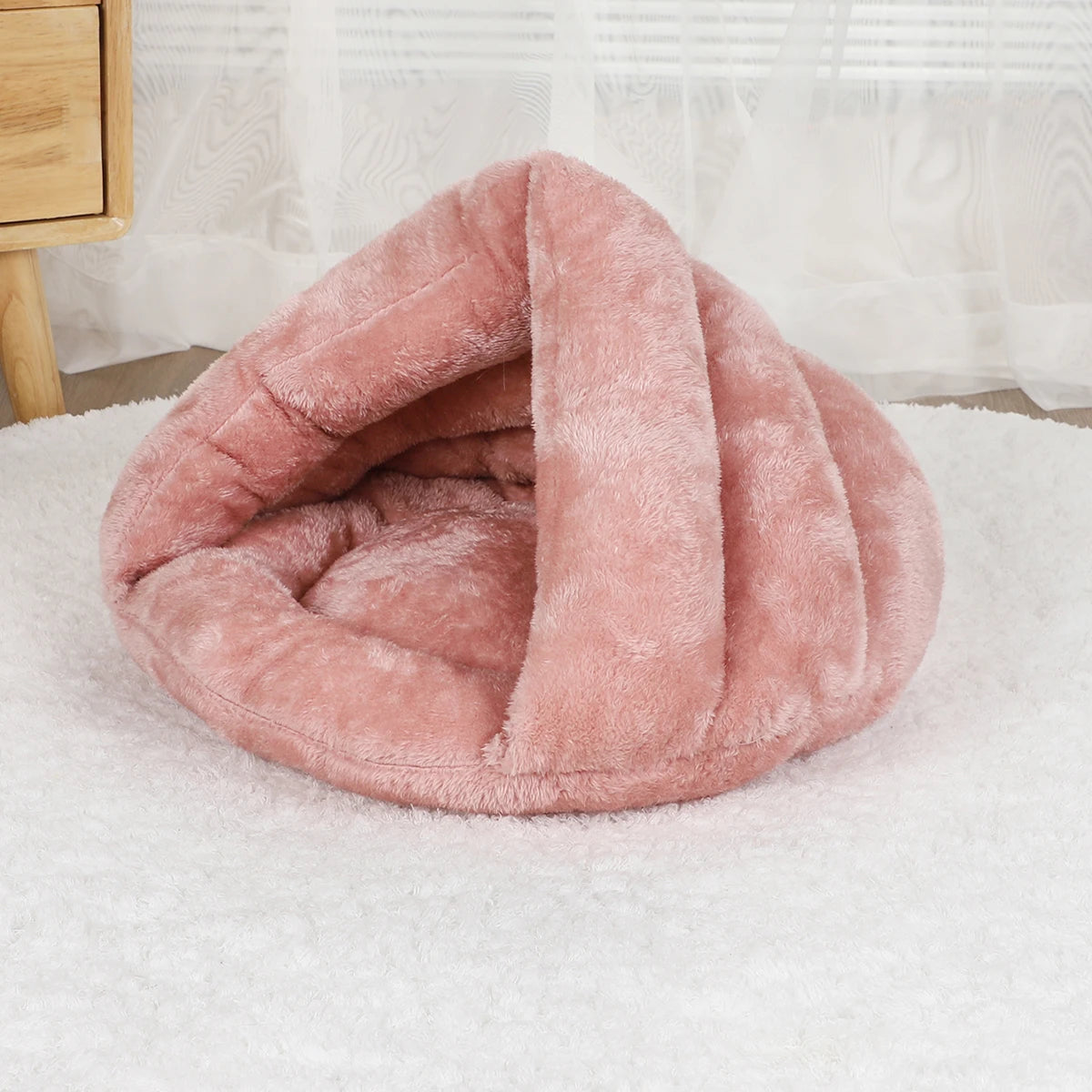 Plush Pet Basket Bed