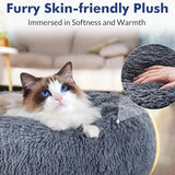 Round Plush Pet House Bed