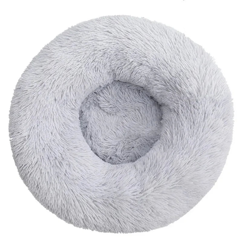 Round Plush Pet House Bed