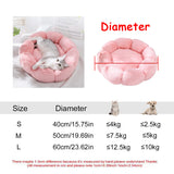 Round Plush Pet House Bed