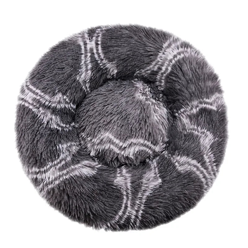 Round Plush Pet House Bed