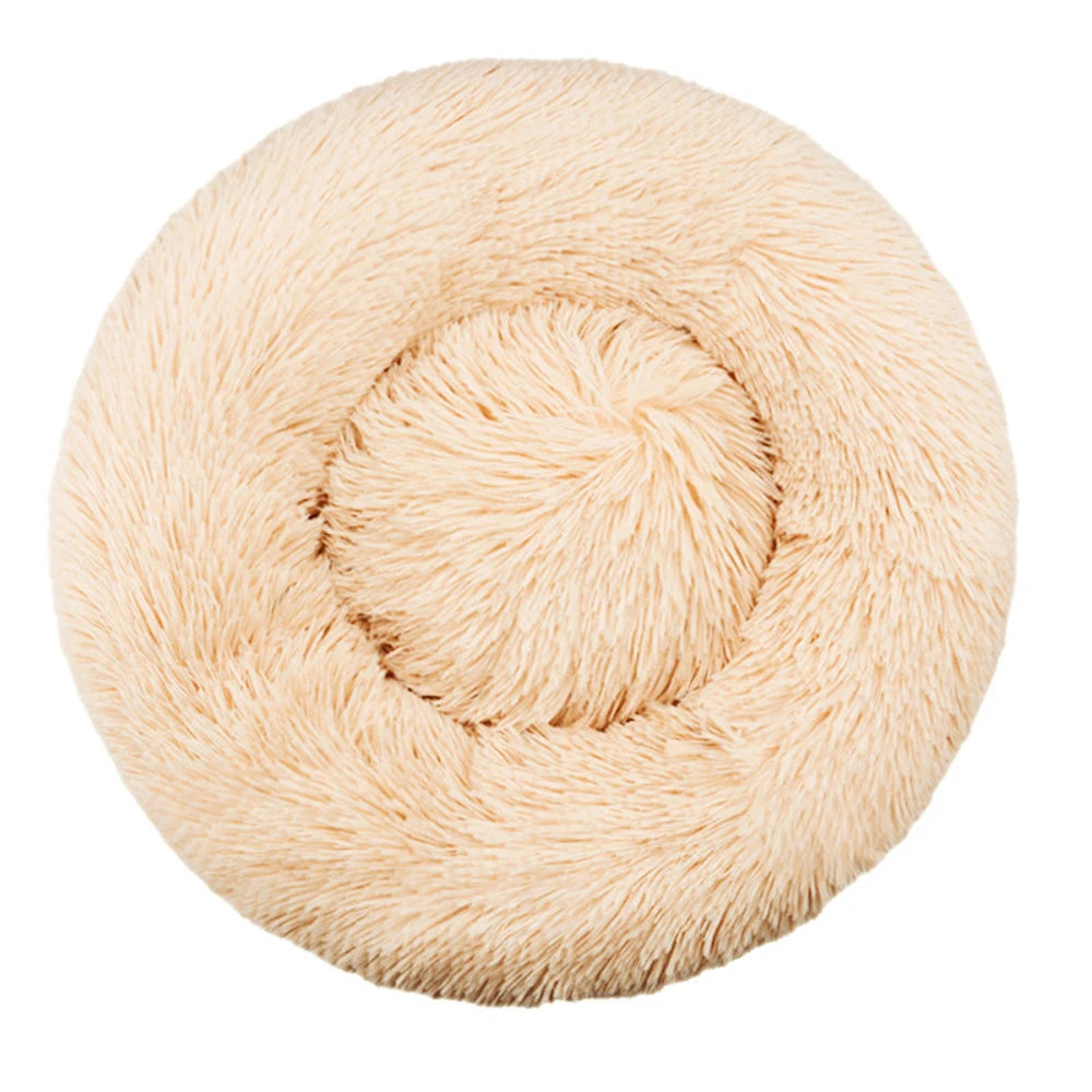 Round Plush Pet House Bed