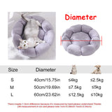 Round Plush Pet House Bed