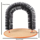 Self-Grooming Cat Arch with Massage Brush